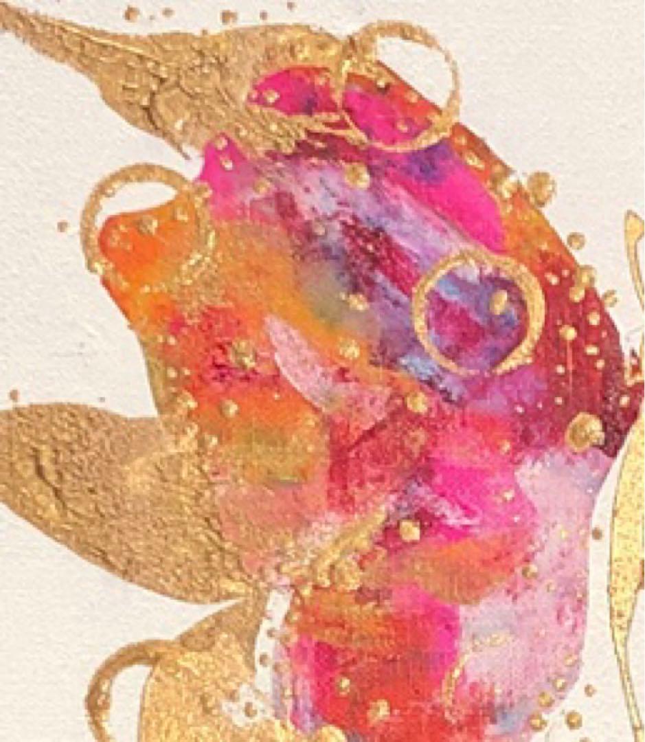 絵画　油絵　原画　蝶　北欧　カラフル　アート　インテリア　F4