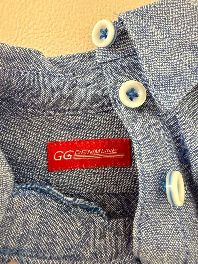 犬服 ateliergg アトリエgg デニム ワンピース 長袖 ブルー