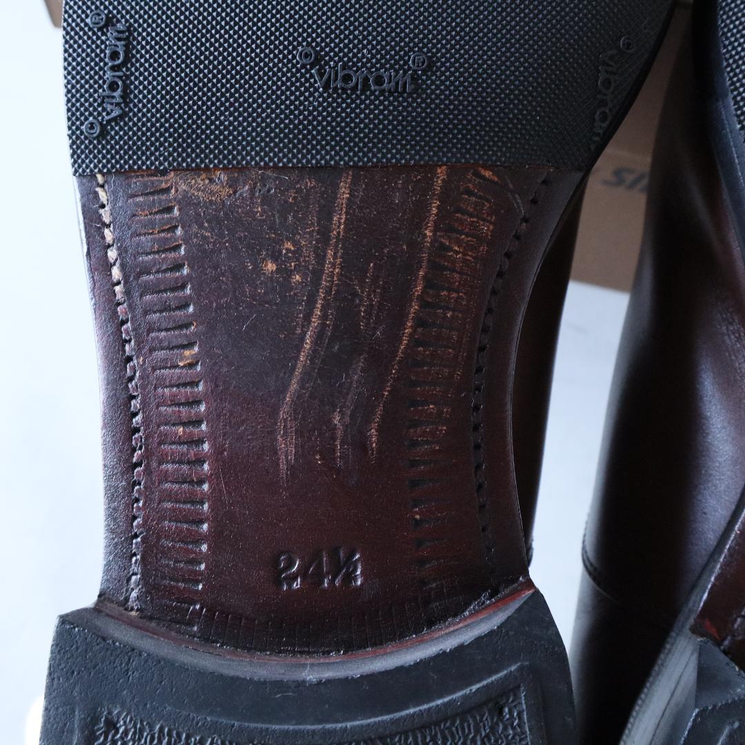 美品スコッチグレイン　オデッサ　24.5cm 濃茶　内羽根ストレートチップ916