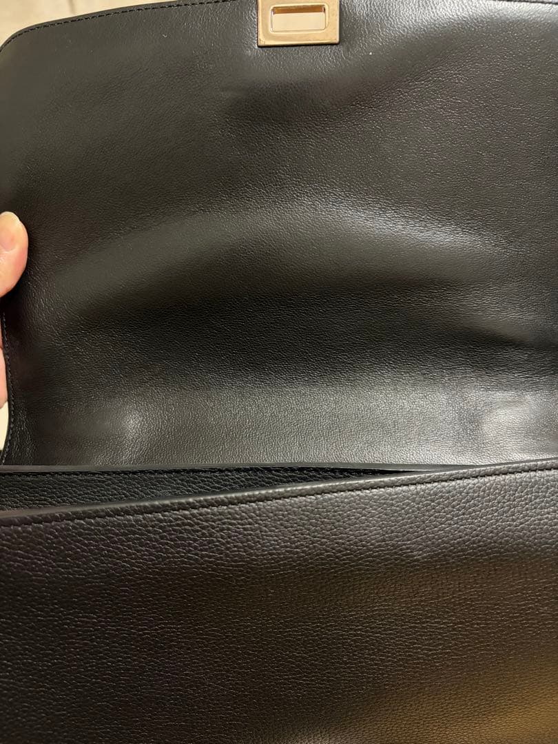 1/28まで出品 CELINE トラペーズ ブラックレザー ハンドバッグ