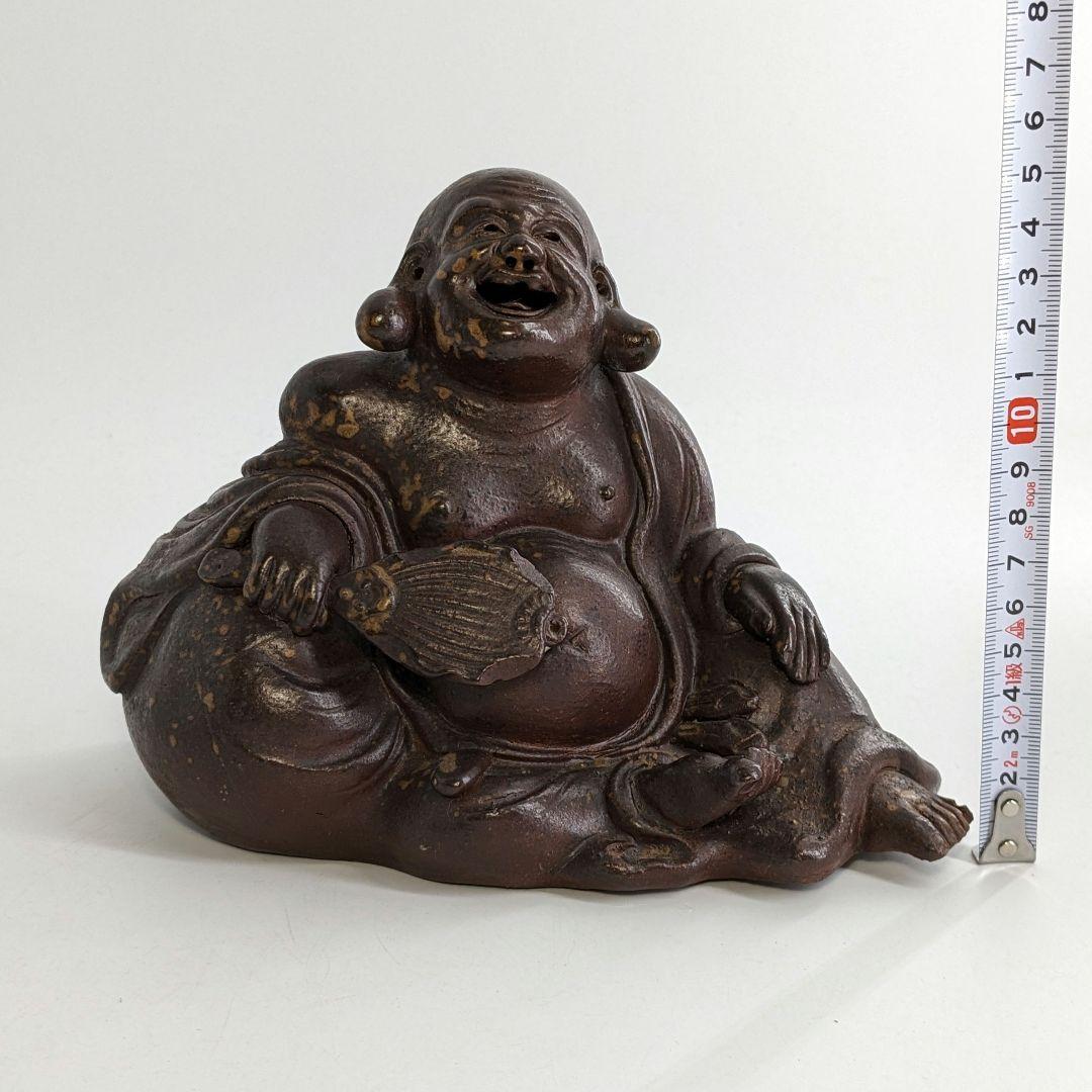 備前焼 布袋香炉 合箱 伏香炉 布袋様 七福神 置物 縁起物 香道具 工芸品