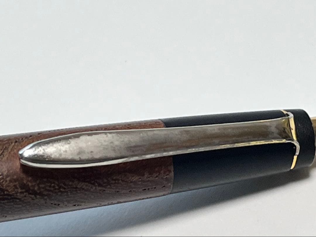 野原工芸旧型 シャーペン 欅 ゴールド金具
