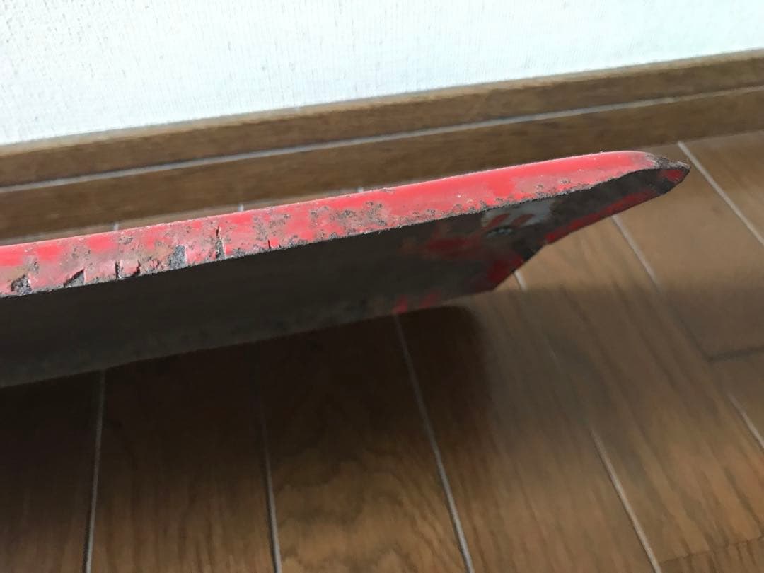 昭和レトロ　当時物 ホーロー看板（片面）大きな縦長 「味の素　品質本位」赤