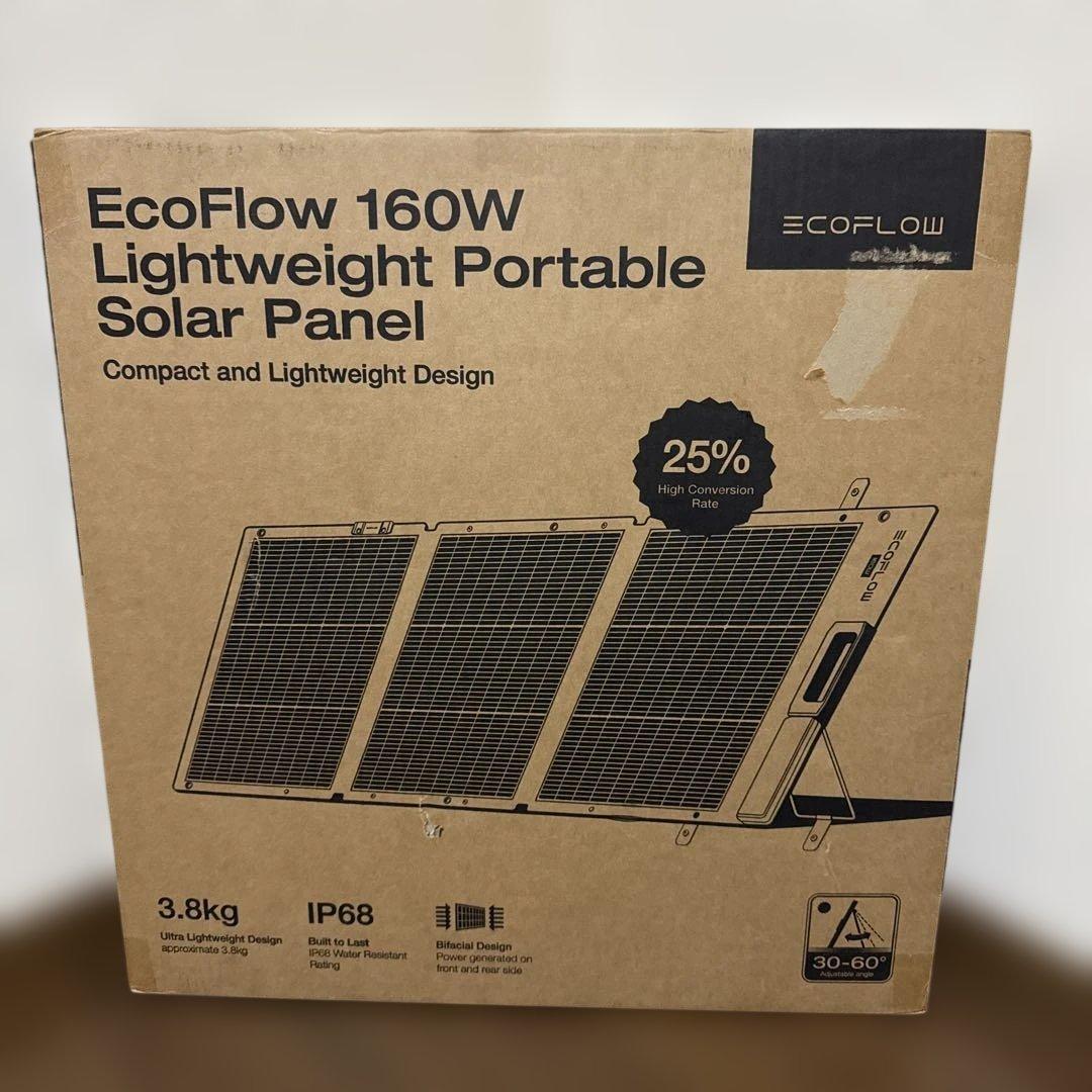 新製品 EcoFlow 160W 軽量両面 ソーラーパネル