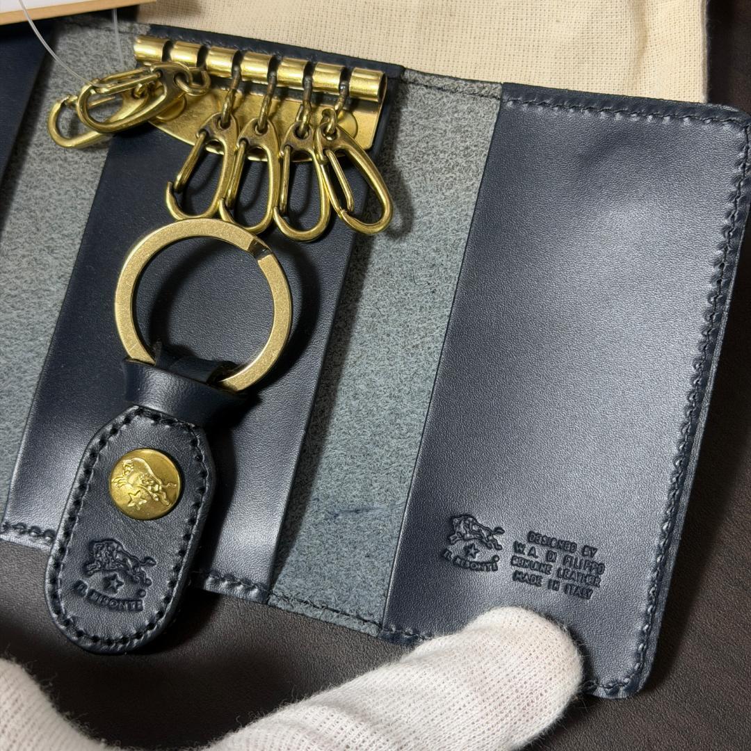 【新品未使用】イルビゾンテ キーケース ネイビー