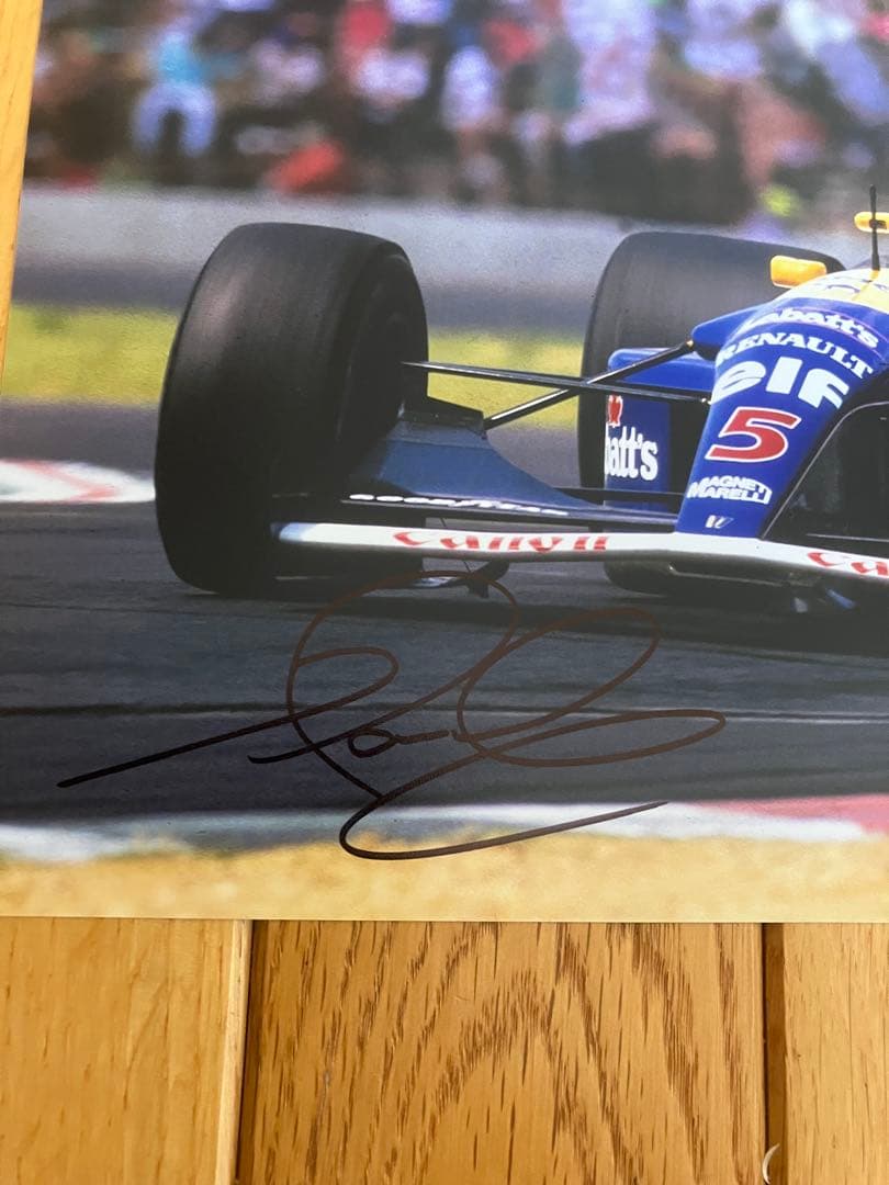 F1 ナイジェルマンセル　ウィリアムズ　ルノー　直筆サイン入り　証明書付き