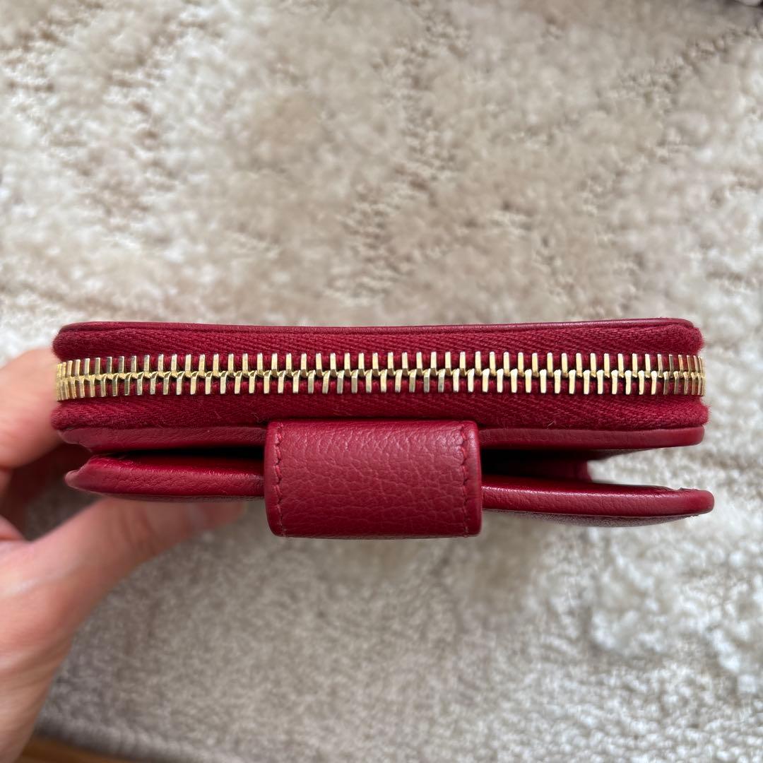 Yves Saint Laurent 二つ折り財布 レッド