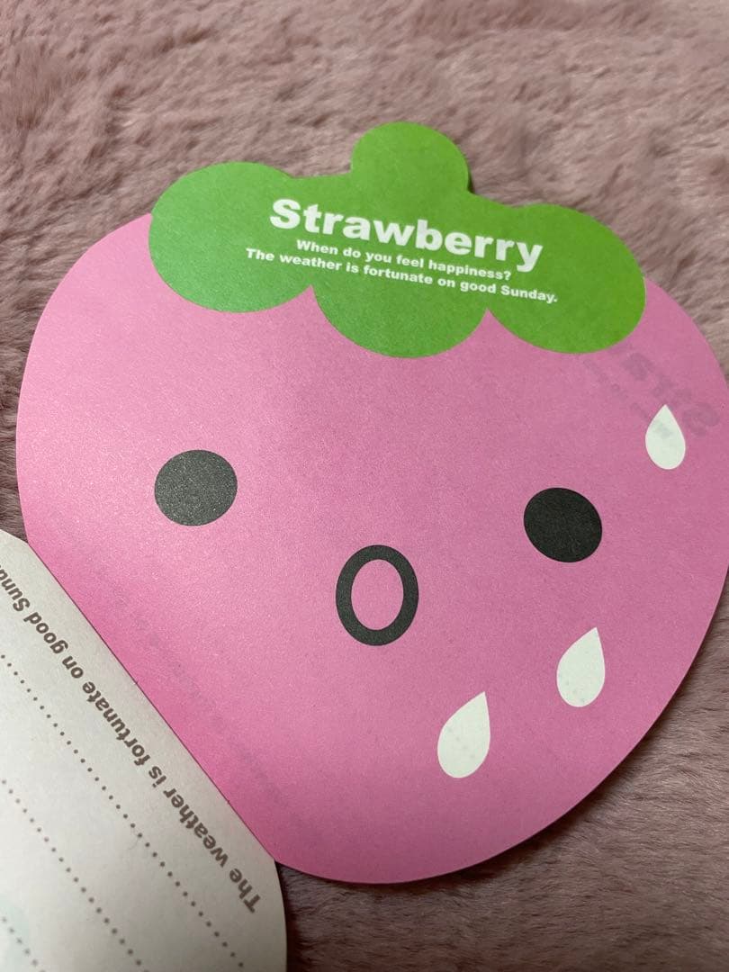 平成レトロ　当時物　いちごダイカットメモ帳