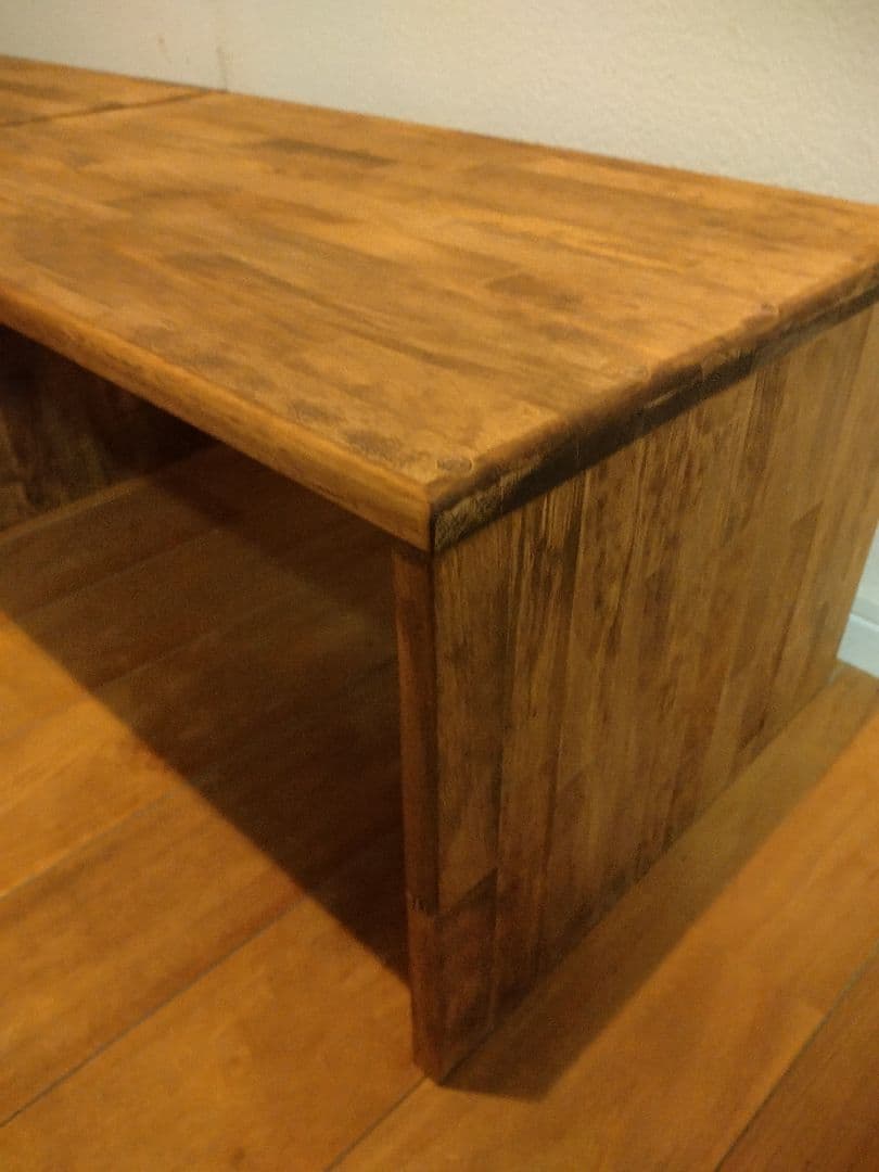 木製　ハンドメイド　オーダー　コの字　ワトコオイル　スツール　サイドテーブル