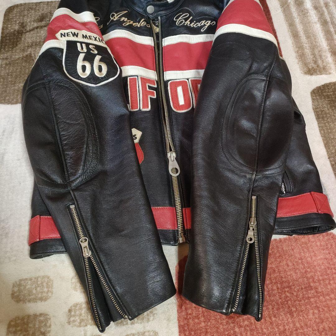 レア　良品　カリフォルニア レザージャケット US66　フルデコ　本革