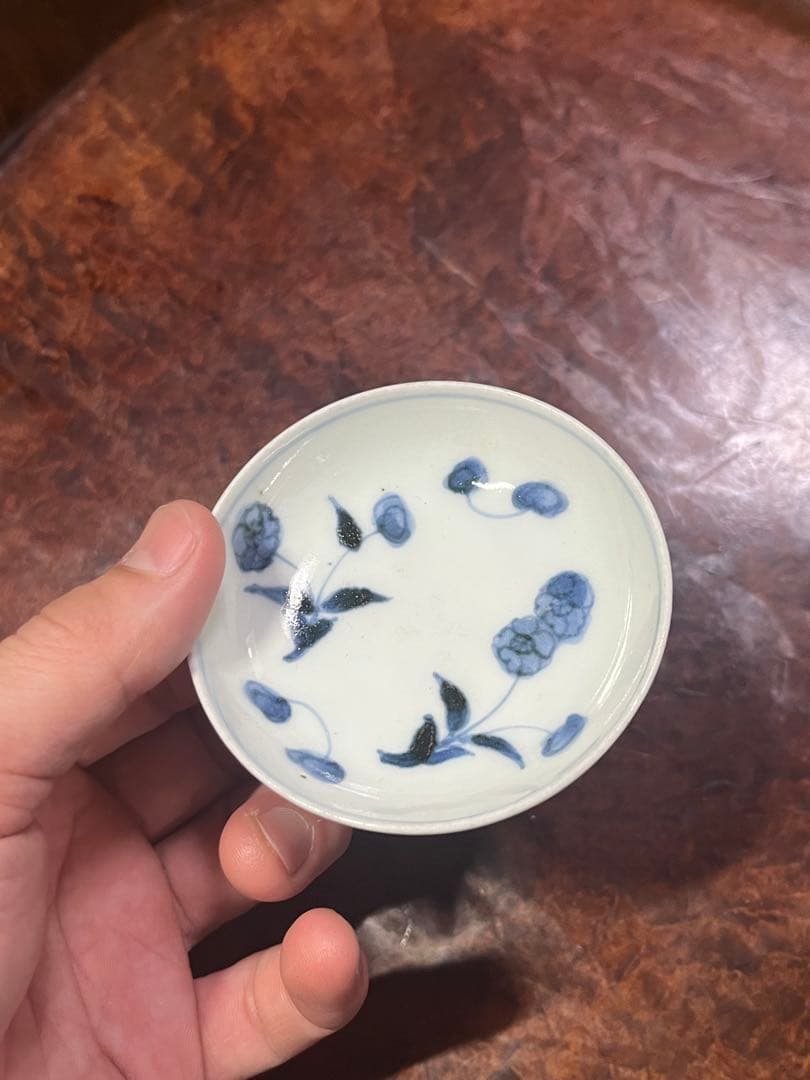 古伊万里　藍九谷　無傷完品　藍柿右衛門　豆皿　小皿　民藝　民芸　平盃　くらわんか