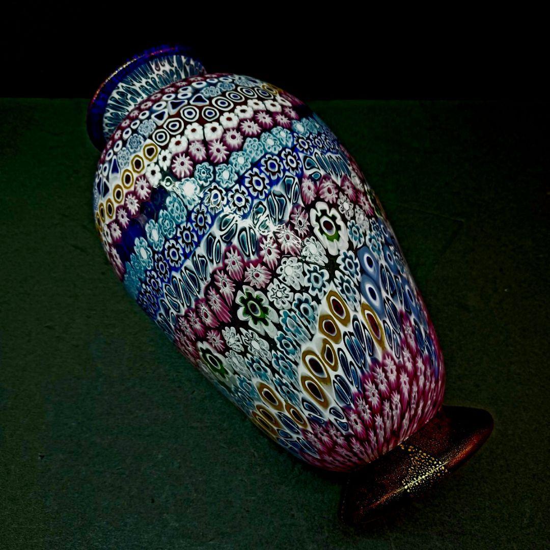 MURANO 大型 ムラノ ミルフィオリ 花瓶 オブジェ