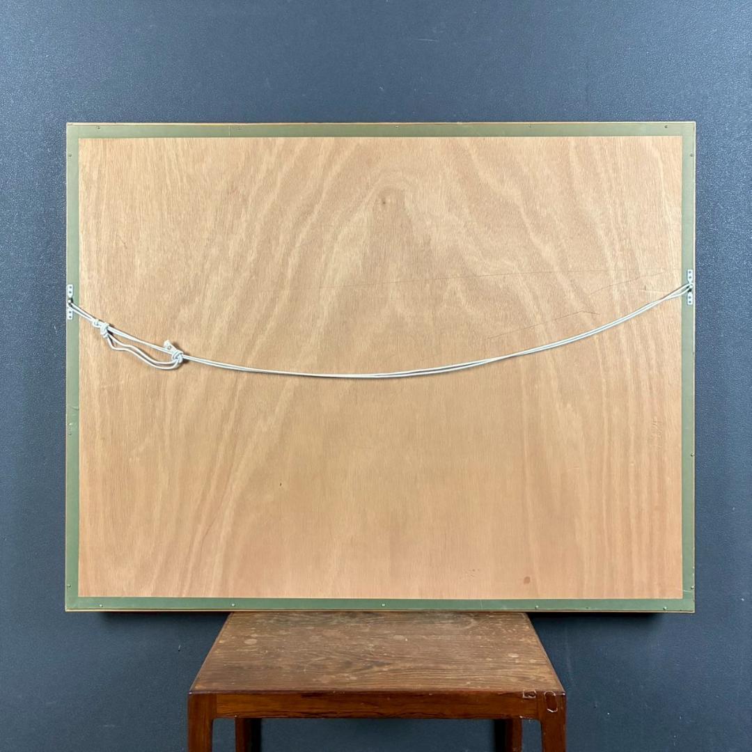 ピエール・ドートルロー「ローズ色の空と白い舟」リトグラフ 直筆サイン入り 額装