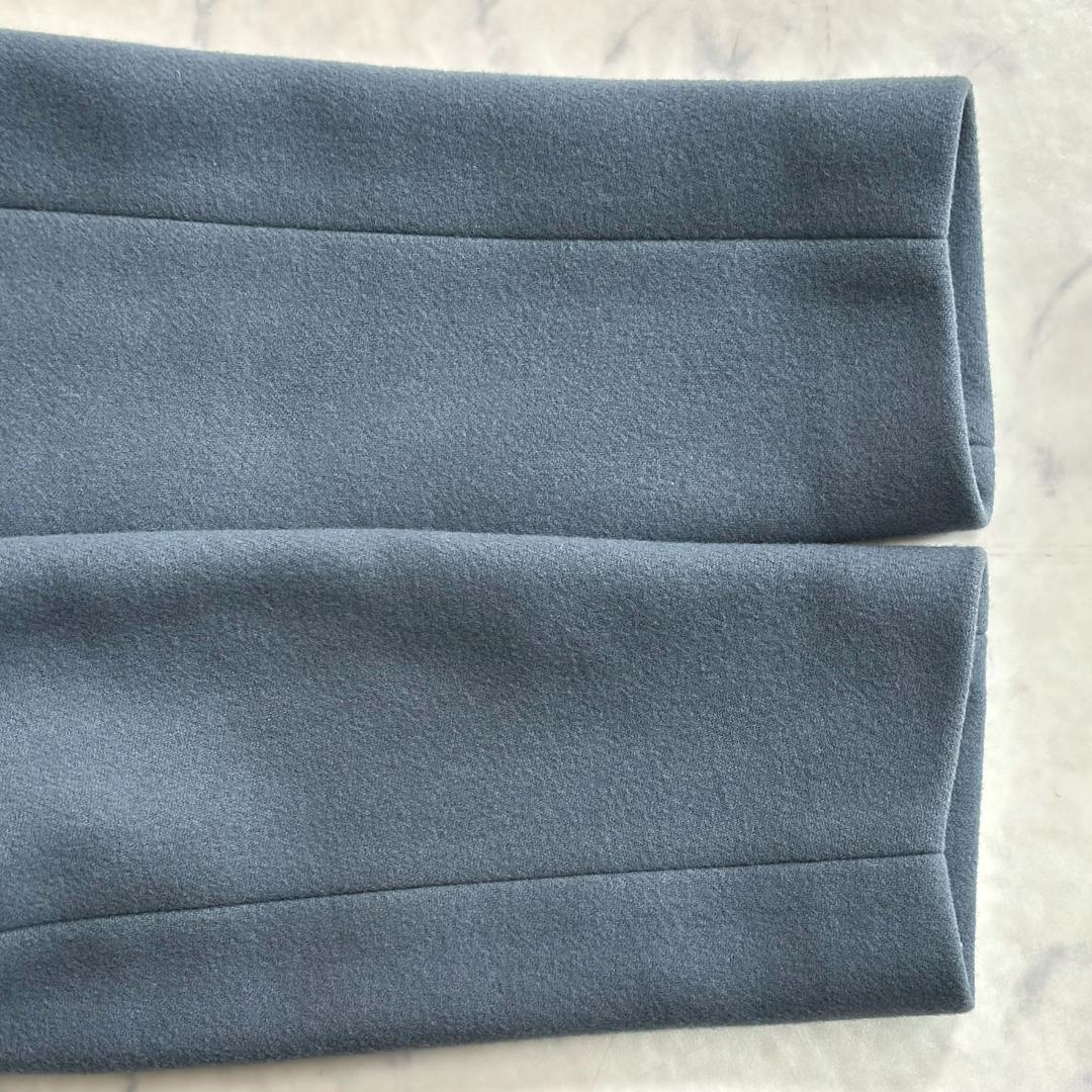 美品♪イレーヴ ウールロングチェスターコート ターコイズブルー sx2