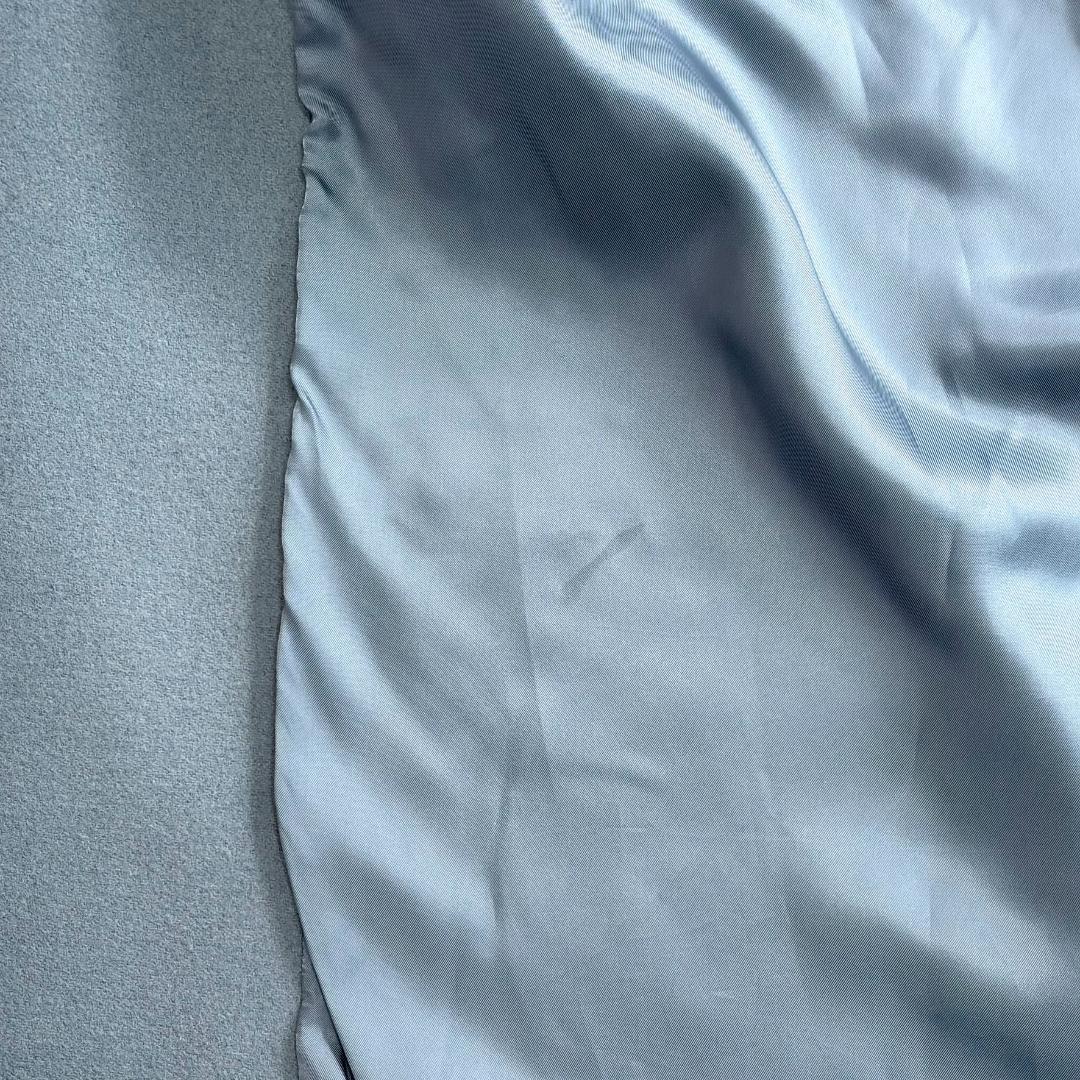 美品♪イレーヴ ウールロングチェスターコート ターコイズブルー sx2