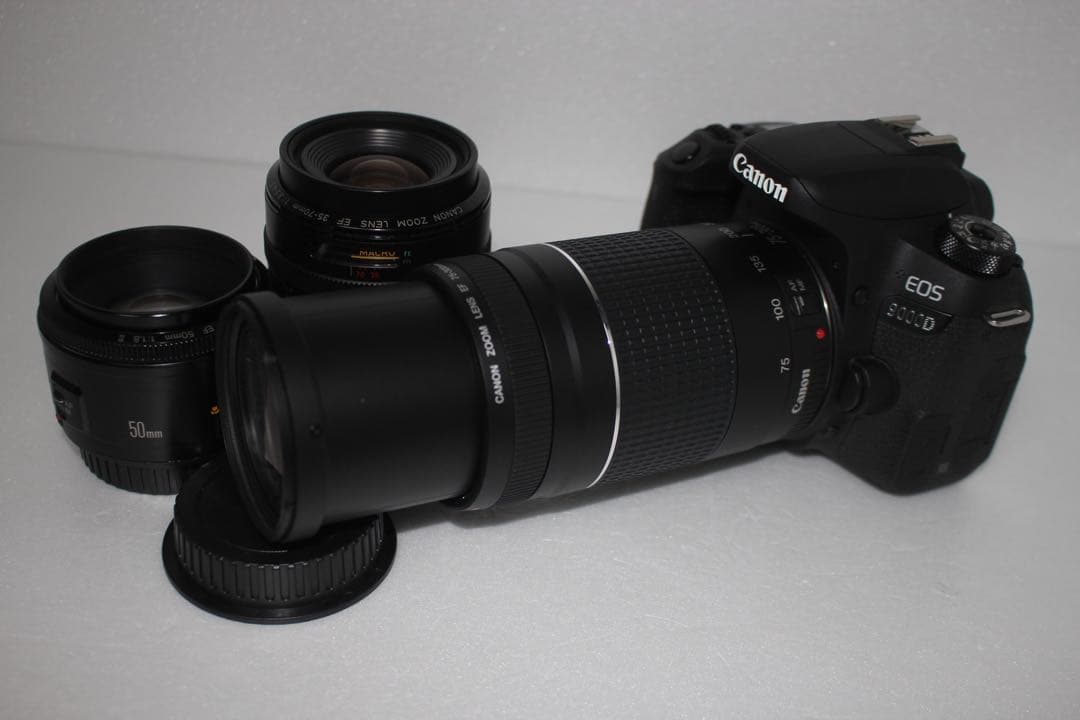 キャノンCanon EOS 9000D 標準&望遠&単焦点トリプルレンズセット