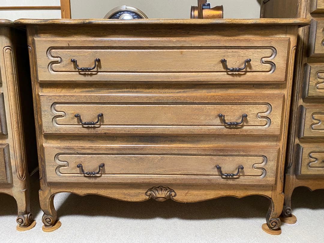 クラシックスタイル 木製チェスト 3 セット