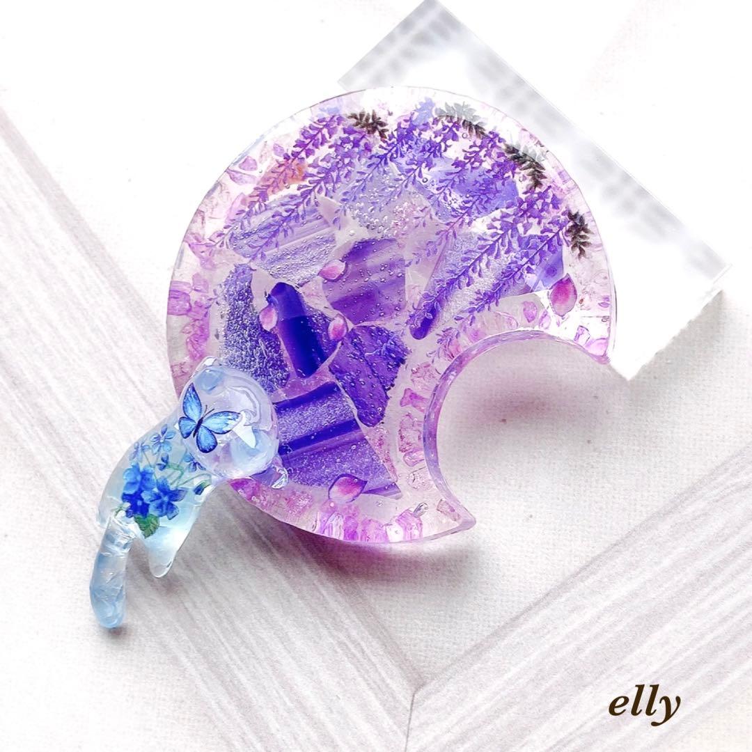 【sawasawa様】1290.天然石　琉球ガラス　肉球　とびつき猫　レジン