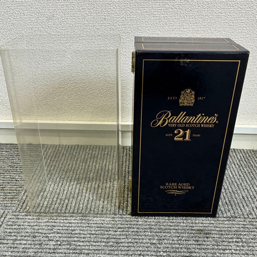バランタイン21年スコッチウイスキー 未開封　陶器ボトル　箱/プラカバー付