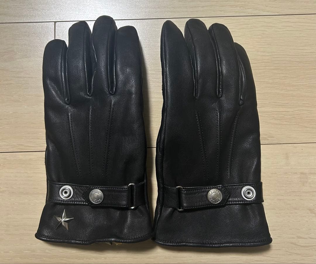 美品　SCHOTT ショット ワンスター レザーグローブ 手袋 L 牛革 黒