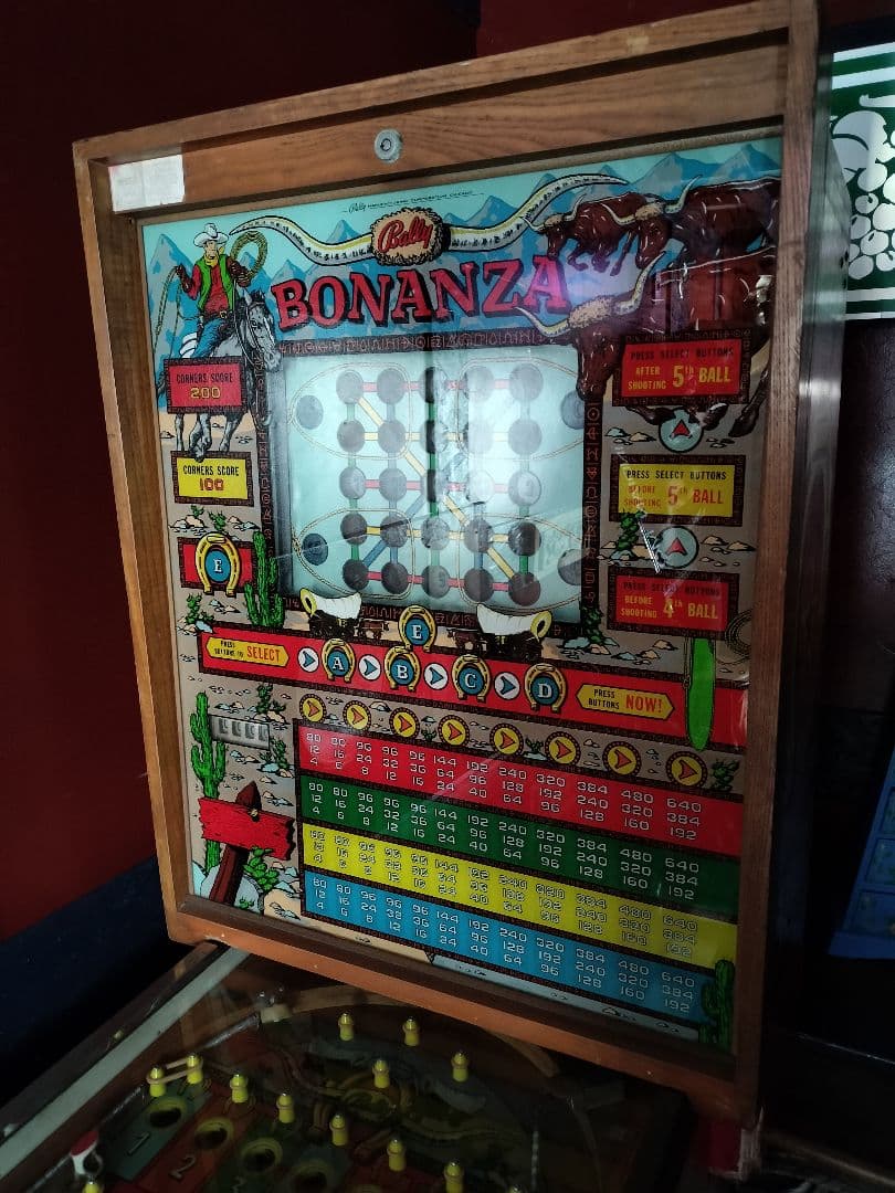 Bally BONANZA ビンゴゲーム ピンボール　ヘッドのみ 部品多数 照明