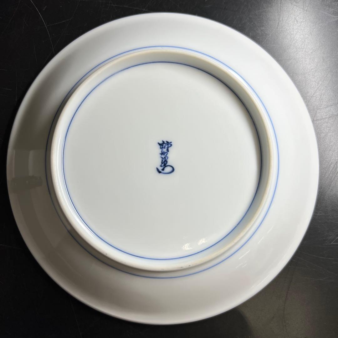 十四代　酒井田柿右衛門　初代の画額皿　共箱　18.8㎝　東Y7-1125☆2F