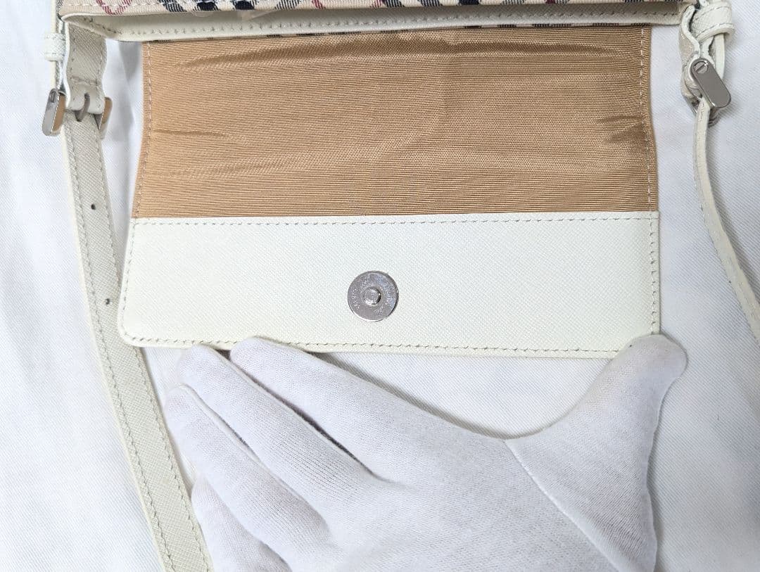 Burberry バーバリー ショルダーバッグ ノバチェック 斜め掛け レザー