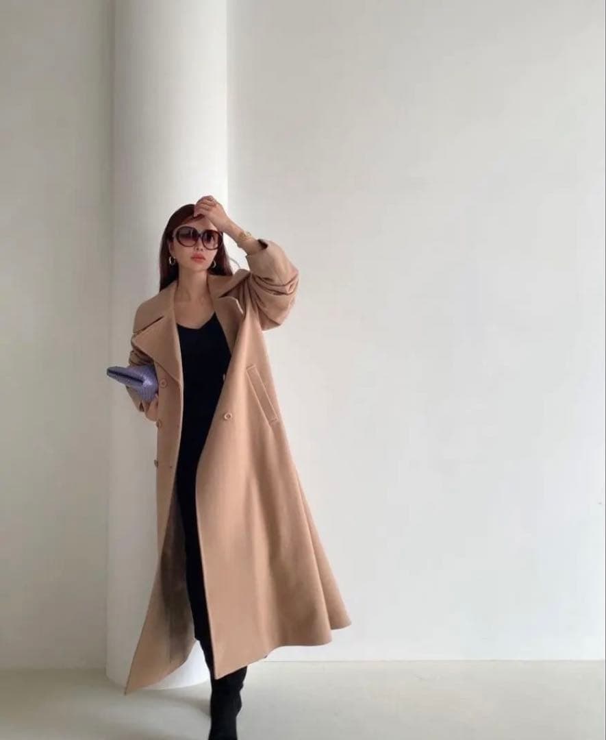 ジャケット・アウター eimy istoire belted chester coat camel