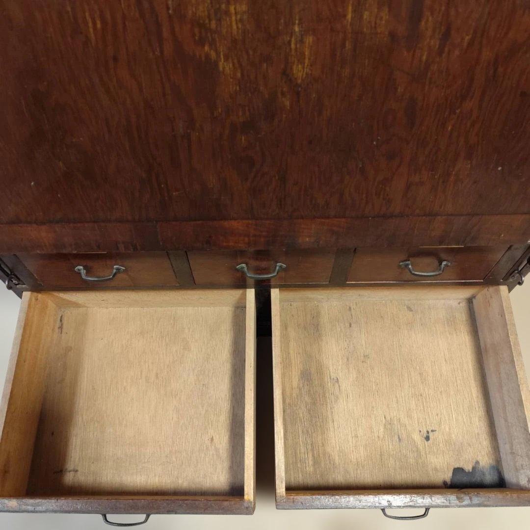 アンティーク ライティングビューロー 大正ロマン 昭和レトロ 飾り棚 古道具