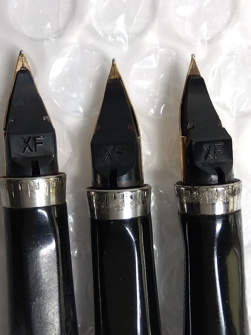 ペン先14K、キャップと軸はSterling Silver パーカー万年筆３本