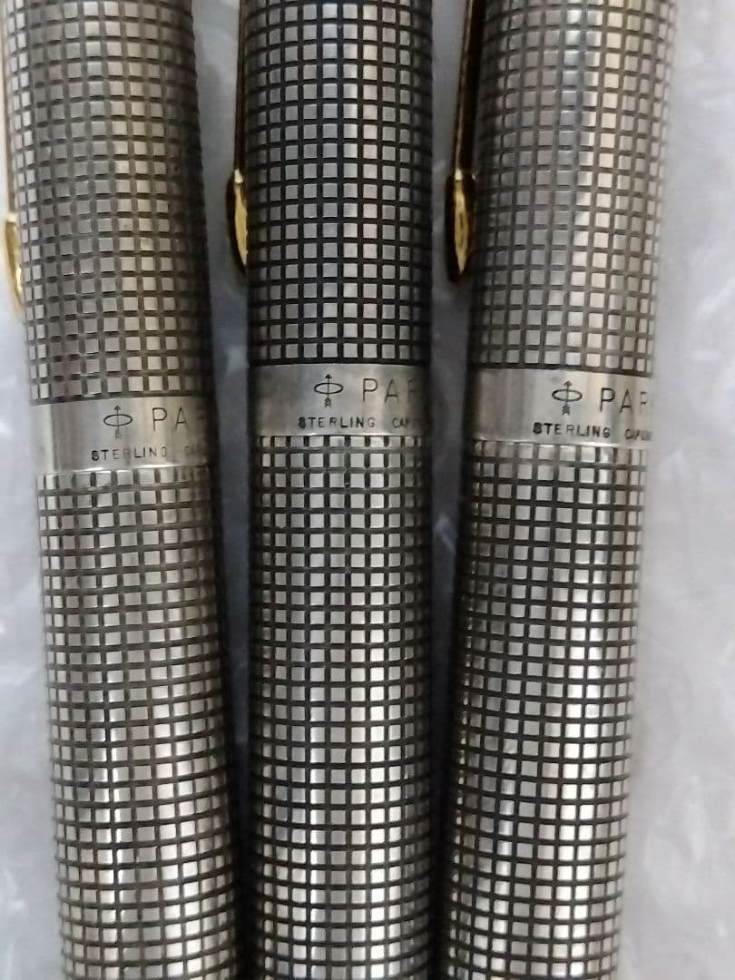 ペン先14K、キャップと軸はSterling Silver パーカー万年筆３本