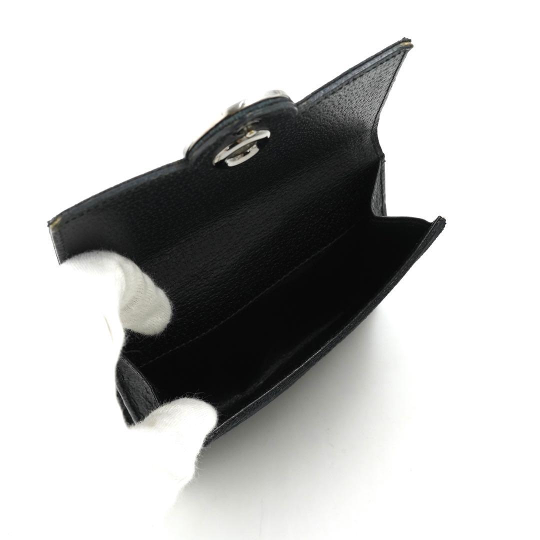 ✨未使用に近い✨　GUCCI ミニ財布　GGライン インターロッキング　ブラック