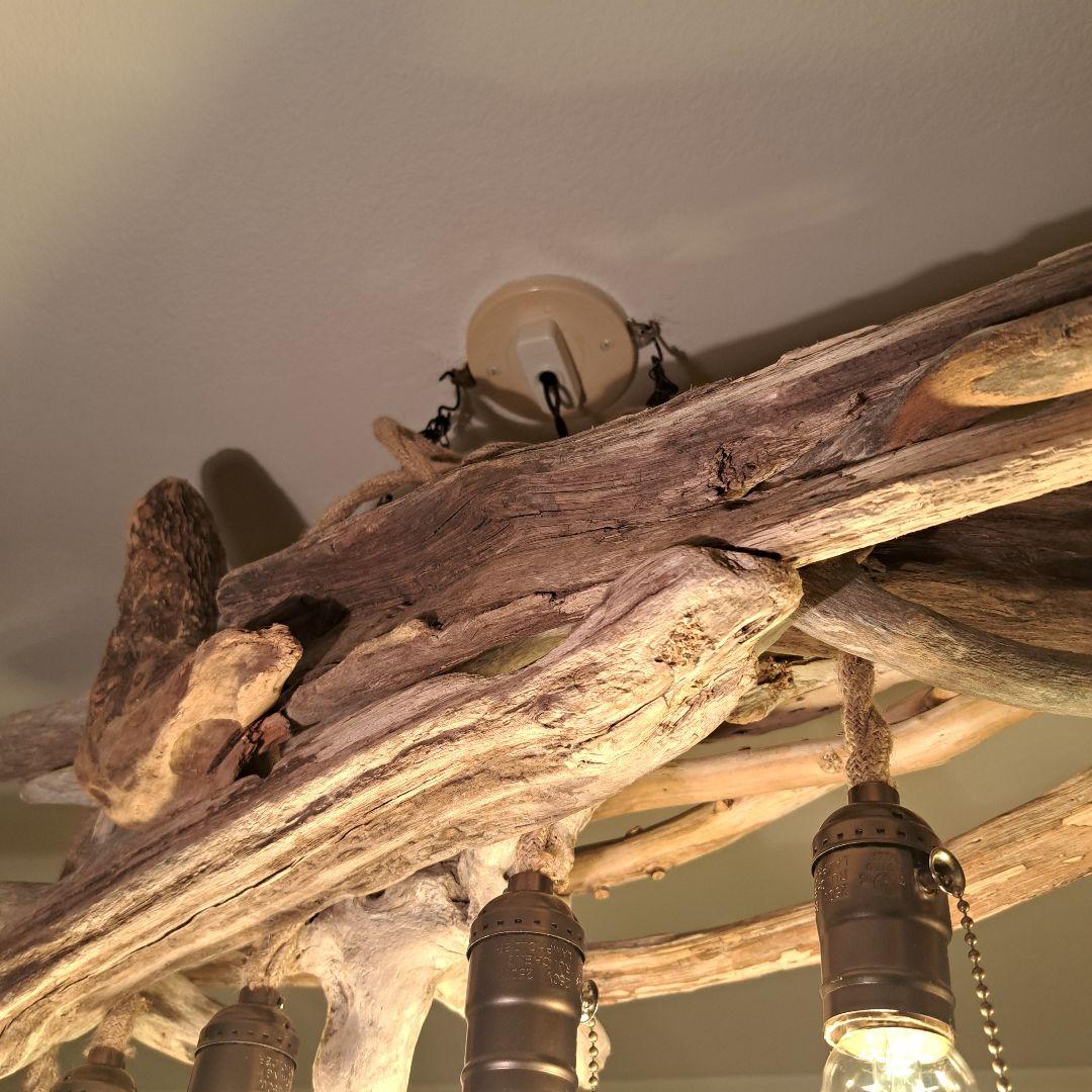 流木インテリア 6〜15帖　ペンダントライト　エジソン球付　ヴィンテージソケット