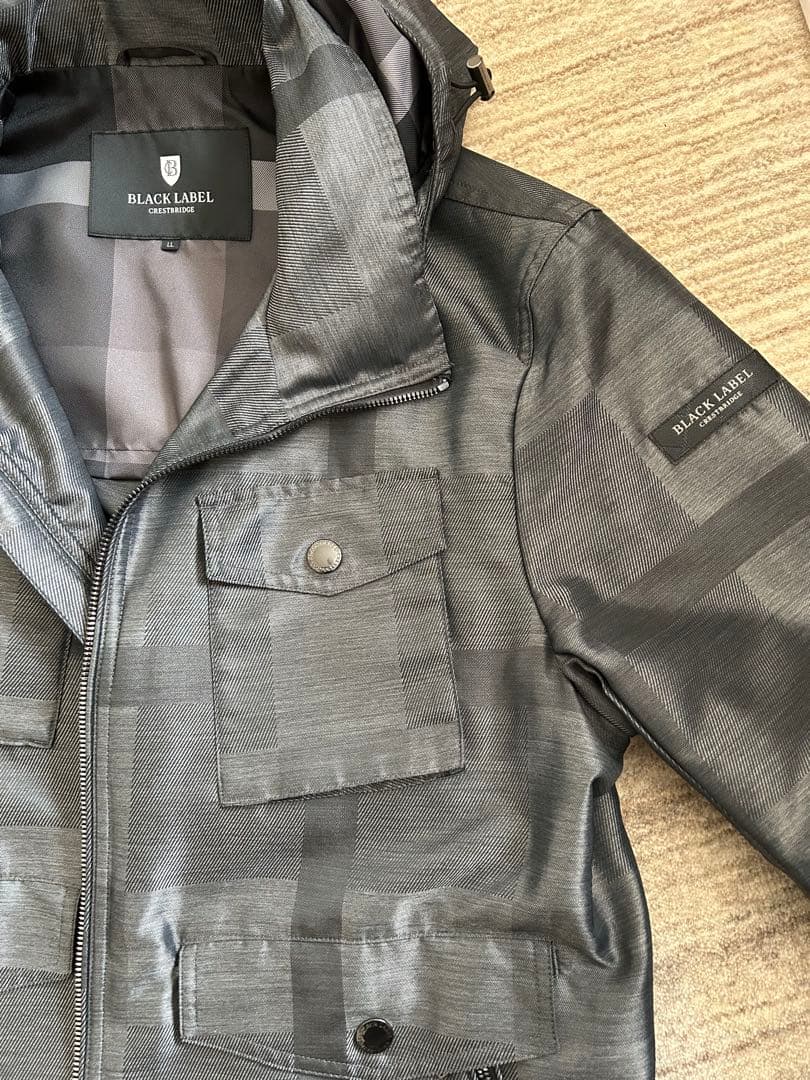 BLACK LABEL CRESTBRIDGE フード付きジャケット L グレー