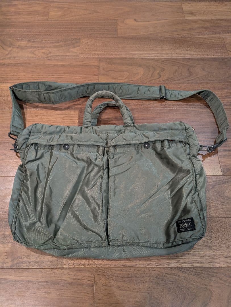 PORTER タンカー 2way ブリーフケース セージグリーン