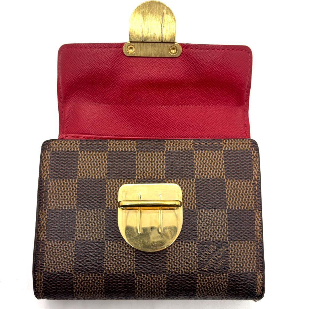 ニ*コ様 ルイヴィトン　三つ折り財布 ダミエ ポルトフォイユ コアラ　ブラウン