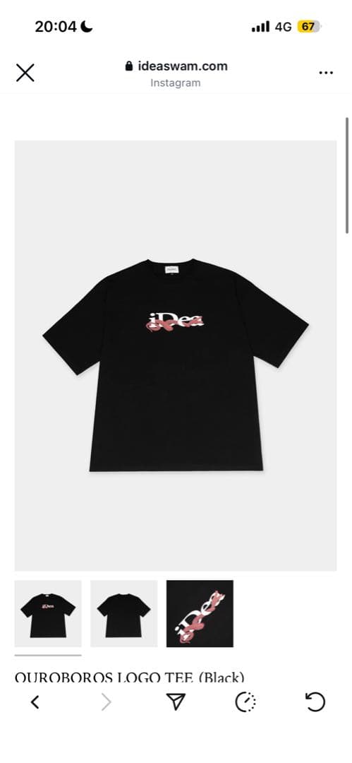 iDea ブラック Tシャツ M