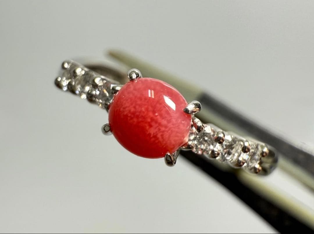 フテネンコ　コンクパール　0.49ct Pt リング（No.8195）