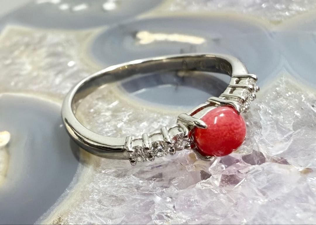 フテネンコ　コンクパール　0.49ct Pt リング（No.8195）