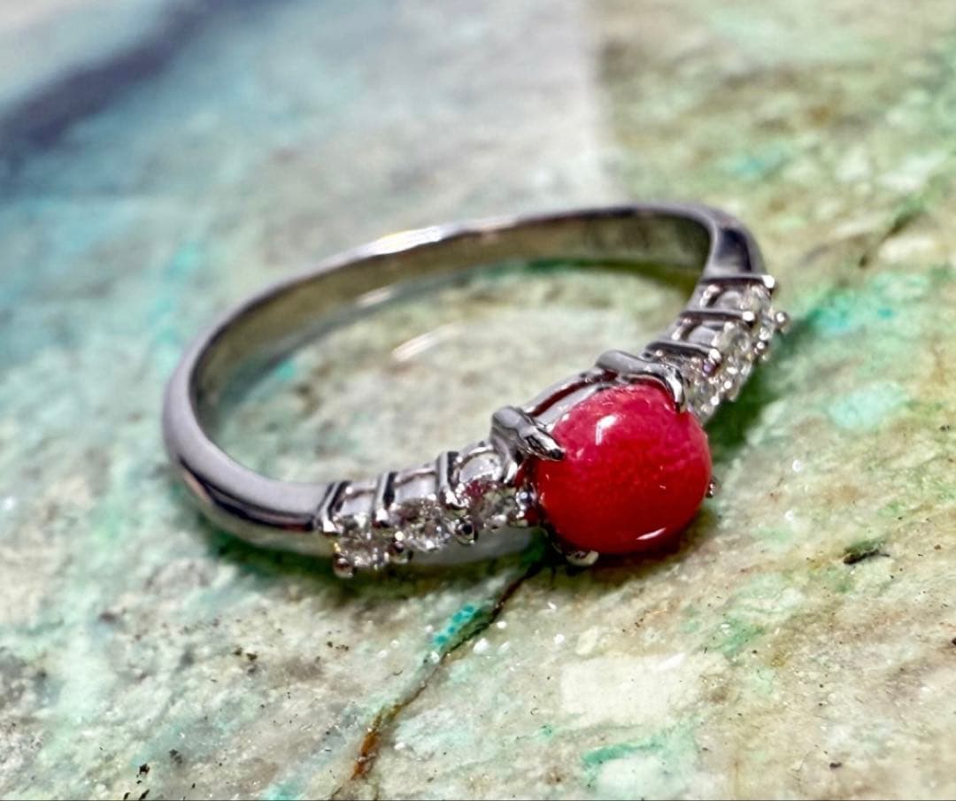 フテネンコ　コンクパール　0.49ct Pt リング（No.8195）