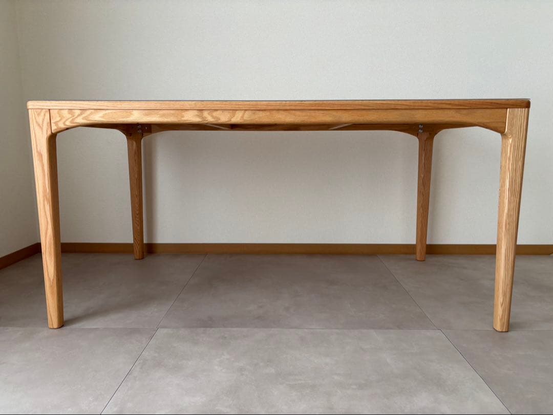 【使用一年】シキファニチア　ダイニングテーブル　150 85美品オーク材オイル