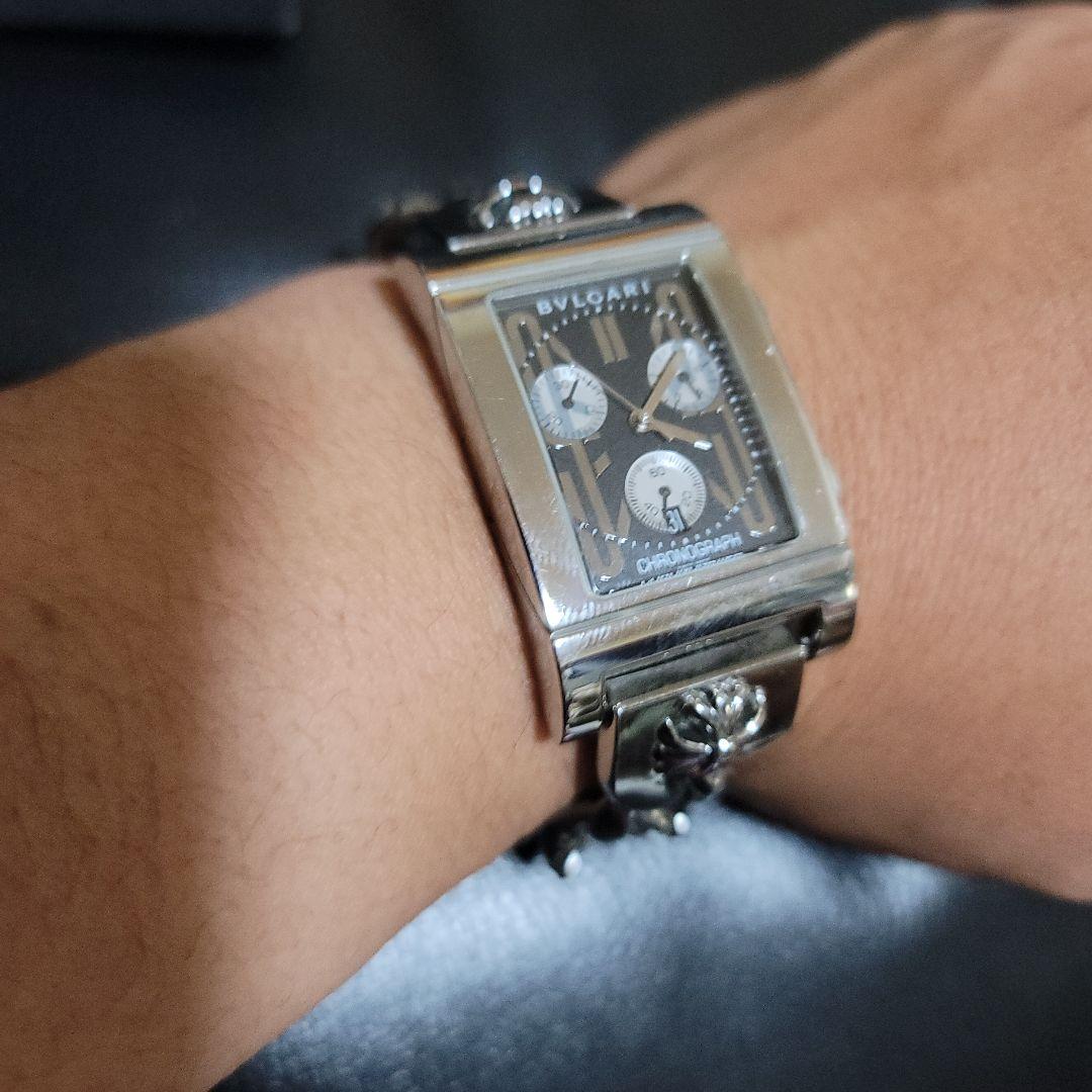 ブルガリレコッタロゴ49sクォーツ腕時計 電池式ステンレススチール シルバー