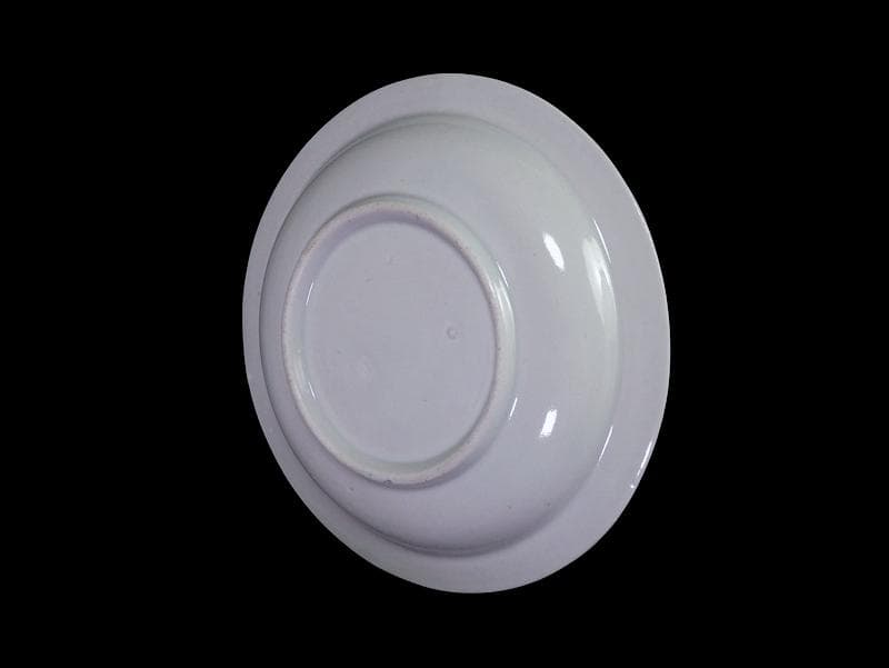 古伊万里　墨弾に雲龍　色絵　花に唐草の図　６寸皿　B130AS-DBc