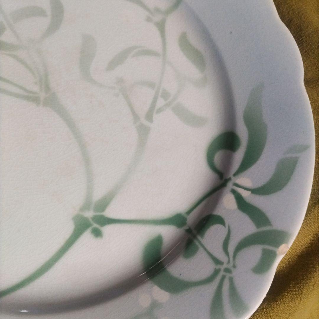 リュネヴィル窯、エドモン・ラシュナルデザイン、宿り木柄、ディナープレート（４)