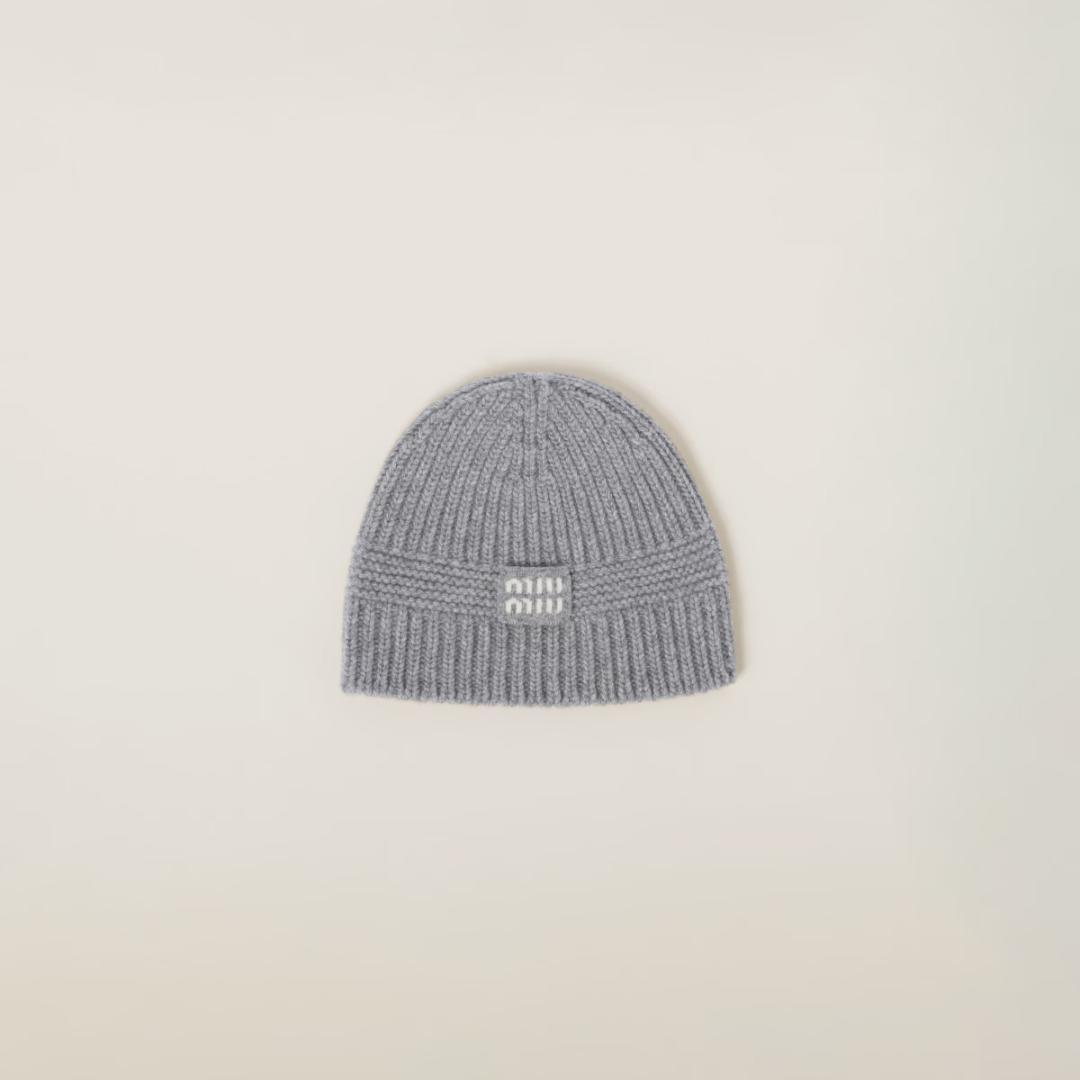 新品 正規品 miumiu ニット ビーニー ニット帽 帽子 ニットキャップ