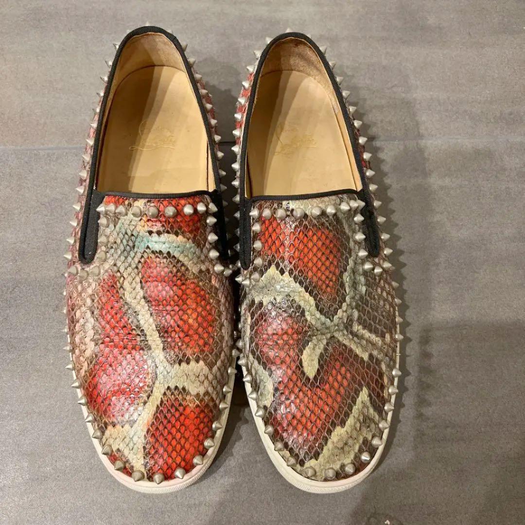 極美❗️45万円❗️希少❗️レア❗️スネーク❗️蛇革❗️クリスチャンルブタン！43