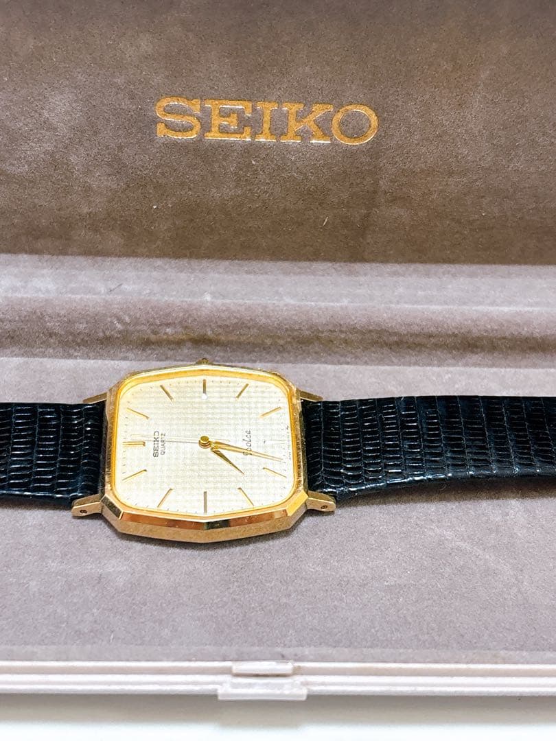 SEIKO Dolce ゴールド ブラック腕時計 7731-5120
