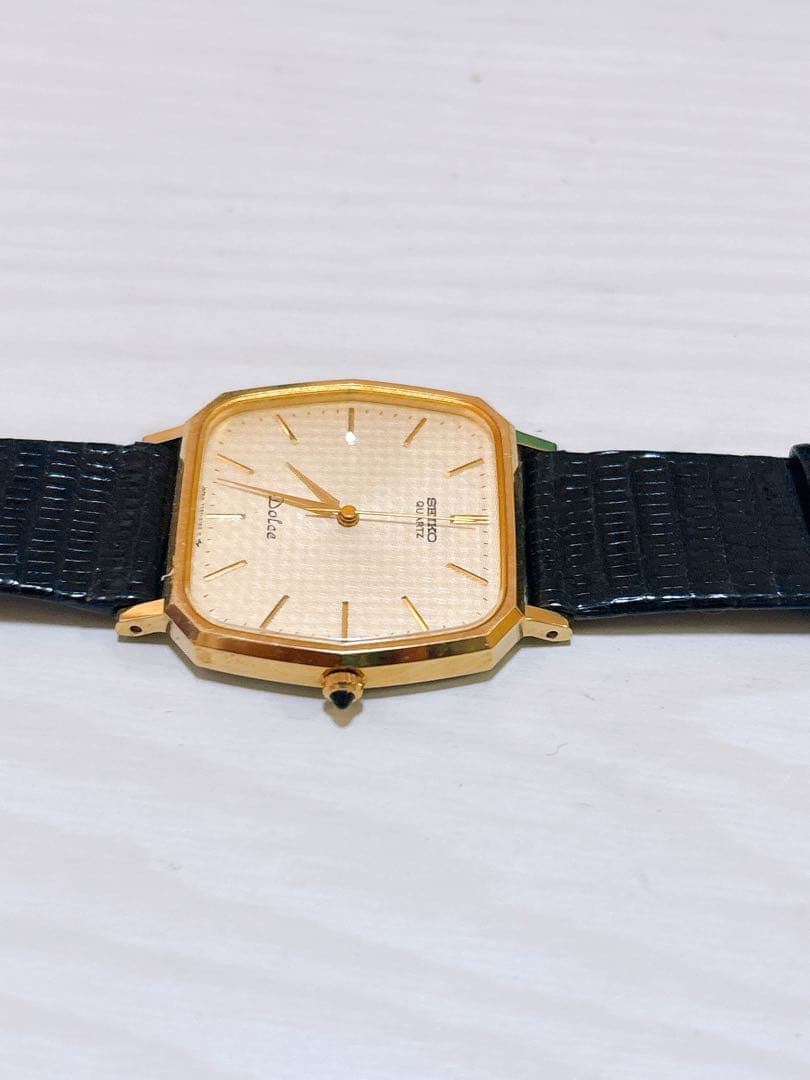 SEIKO Dolce ゴールド ブラック腕時計 7731-5120