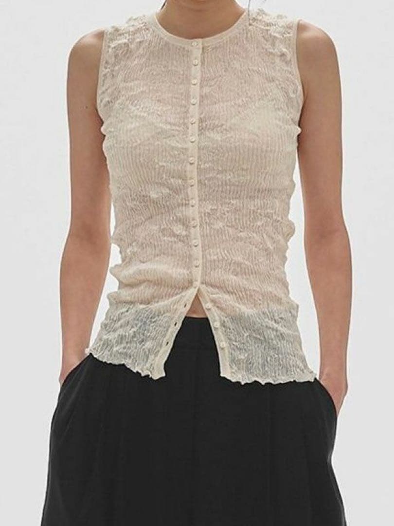 TODAYFUL 2wayシアーニットベスト ノースリーブ