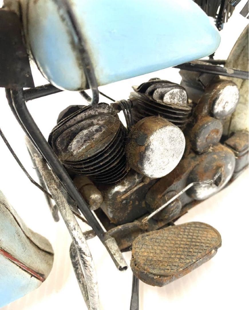 レトロ ブリキ製 ビンテージバイク /ラットバイク/エイジング加工/ 金属製